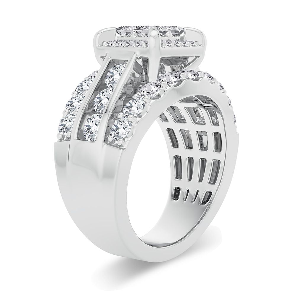 Brilliant 14k White Gold Lab Diamond Engagement Ring