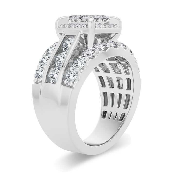 Brilliant 14k White Gold Lab Diamond Engagement Ring