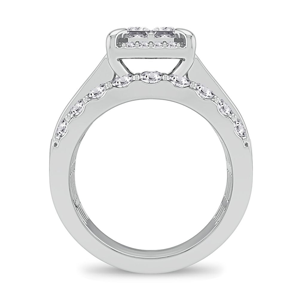 Brilliant 14k White Gold Lab Diamond Engagement Ring