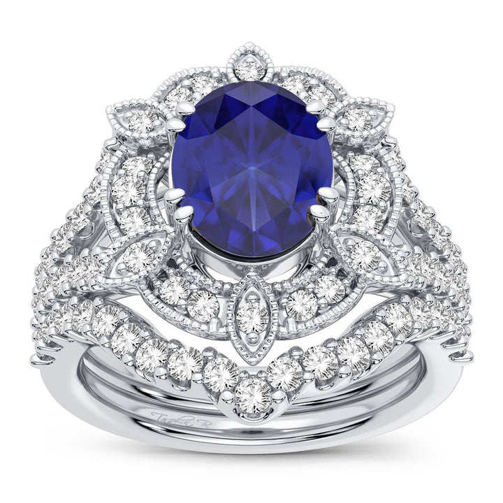 Luminous 14k White Gold Lab Diamond Womens Cocktail Ring