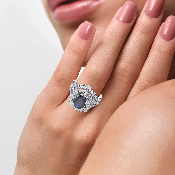 Luminous 14k White Gold Lab Diamond Womens Cocktail Ring