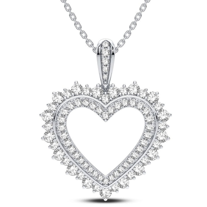 Sparkling Lab Diamond Pendant in 14k White Gold