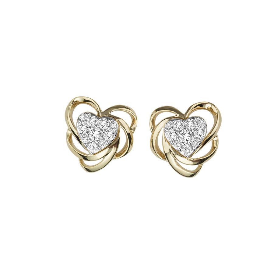 Chic 14k White Gold Lab Diamond Stud Earrings - 0.33CT