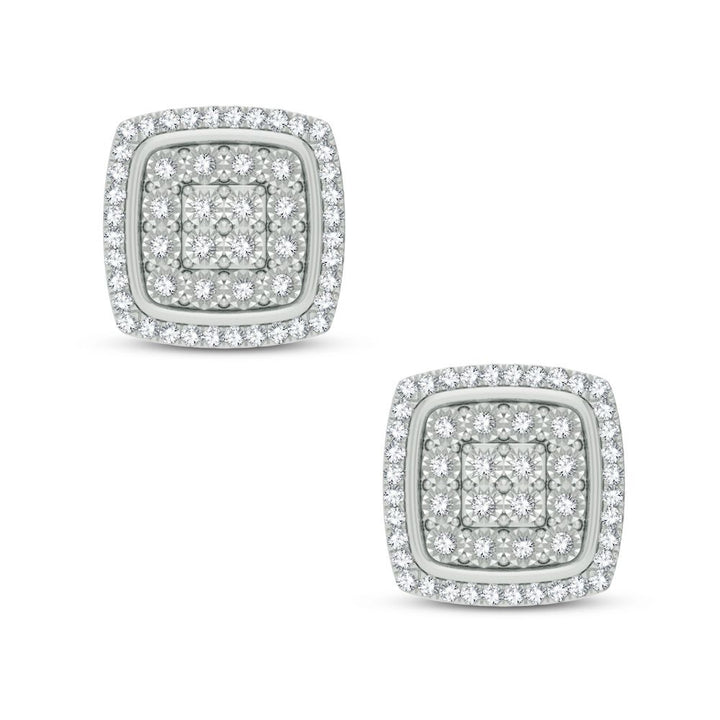 Chic 14k White Gold 0.25ct Lab Diamond Earrings