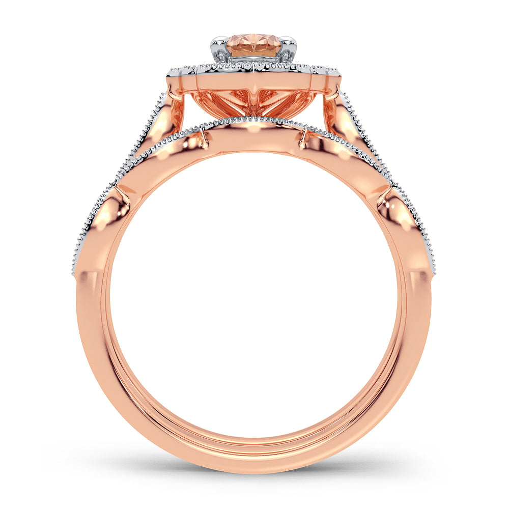 14K  0.40ct Morganite Bridal
