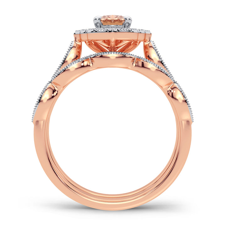 14K  0.40ct Morganite Bridal