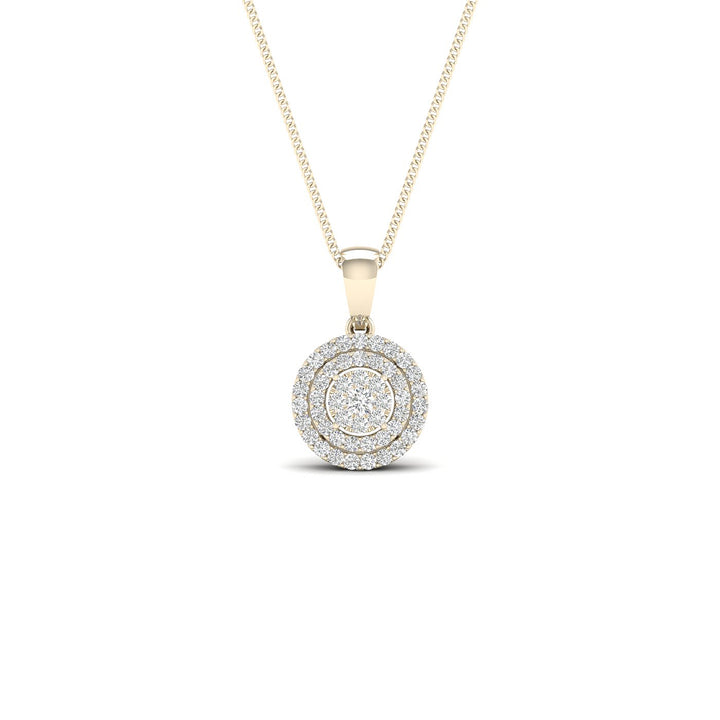 Refined 10k Yellow Gold Lab Diamond Pendant Necklace