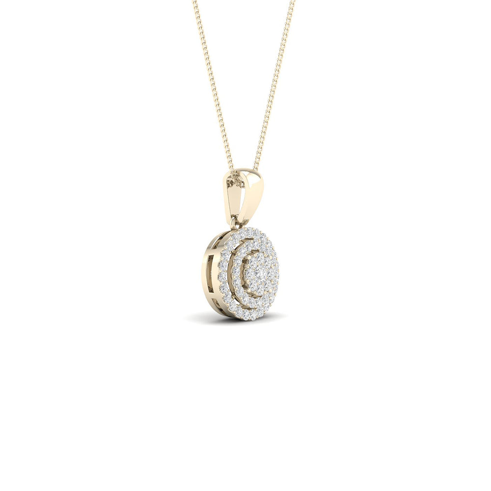 Refined 10k Yellow Gold Lab Diamond Pendant Necklace