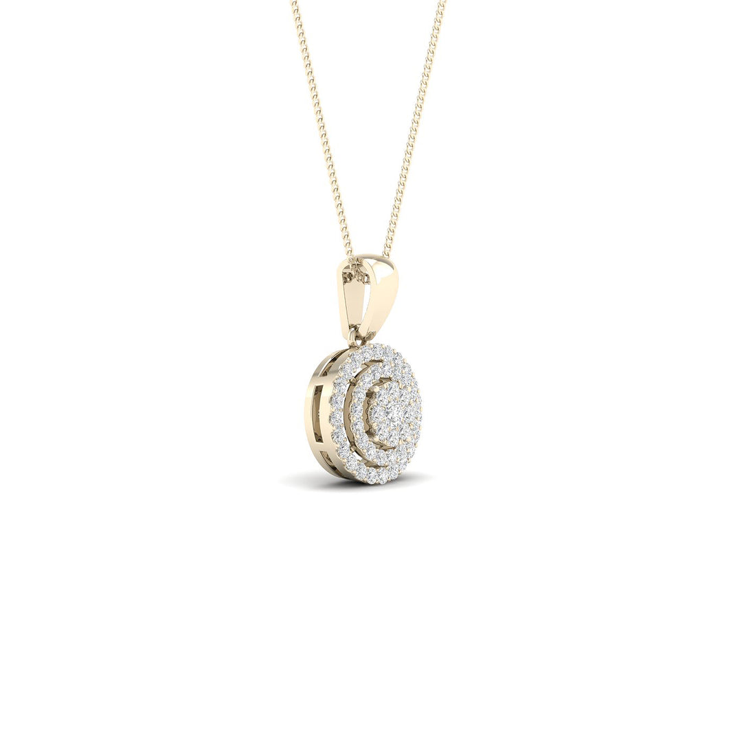 Refined 10k Yellow Gold Lab Diamond Pendant Necklace