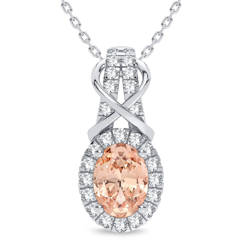 Luminous 14k White Gold Lab Diamond Pendant for Her