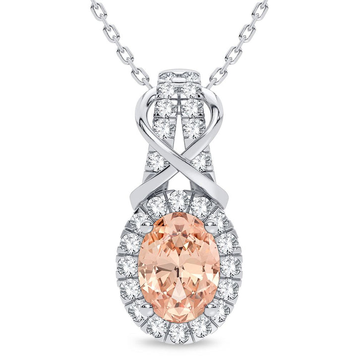 Luminous 14k White Gold Lab Diamond Pendant for Her