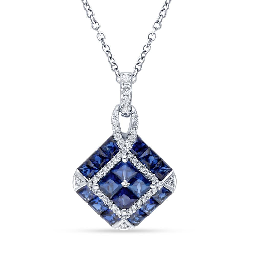 Elegant 14K White Gold 0.22CT Lab Diamond Pendant