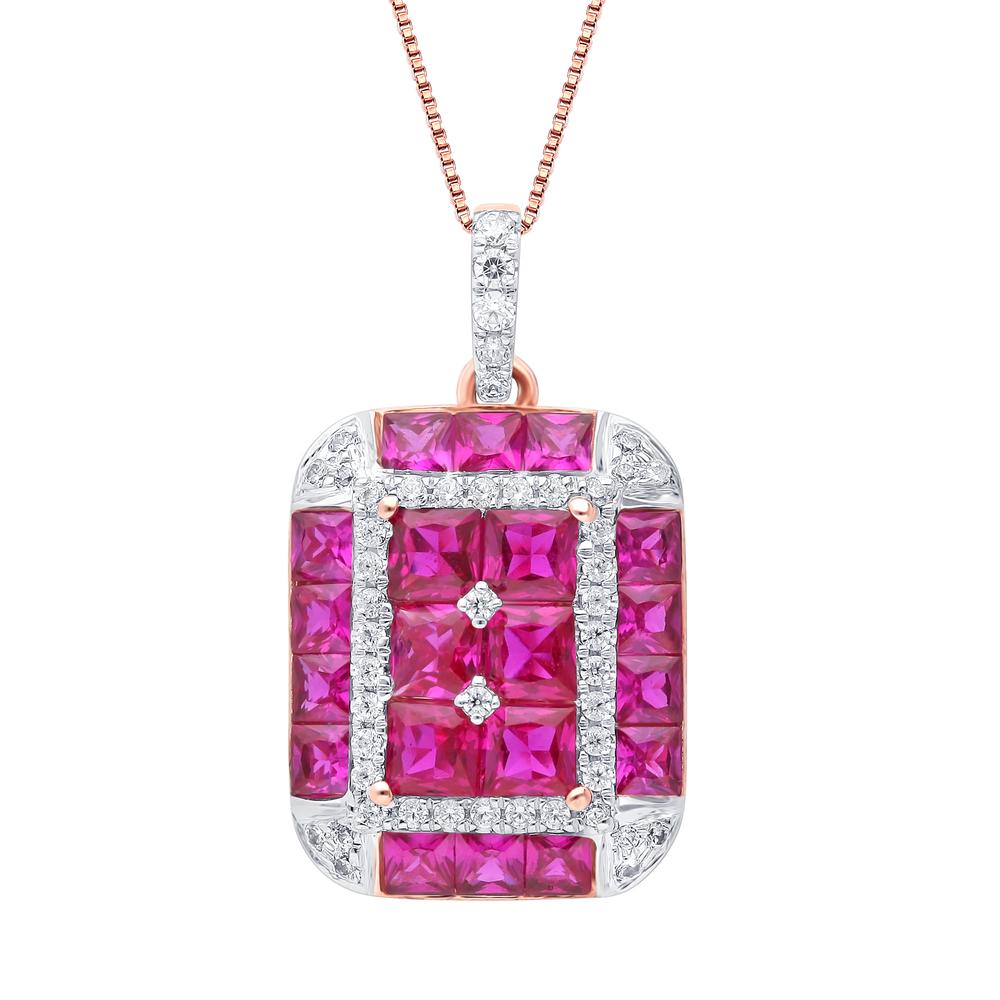 Elegant 14K White Gold 0.20CT Lab Diamond Pendant