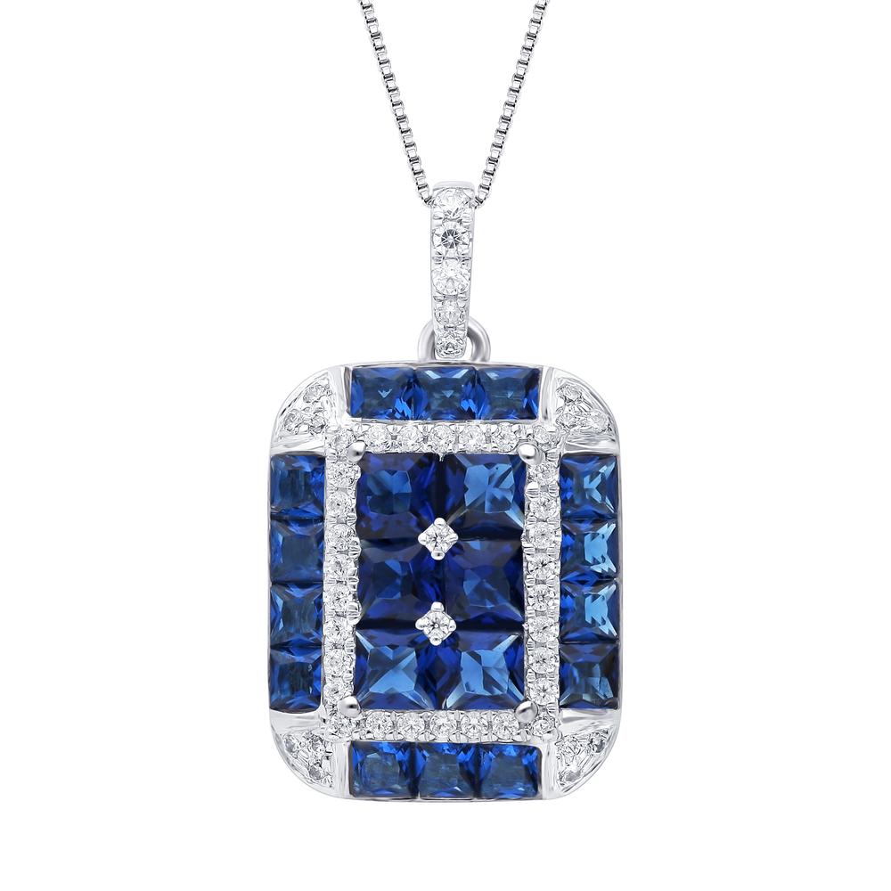 Elegant 14K White Gold 0.20CT Lab Diamond Pendant