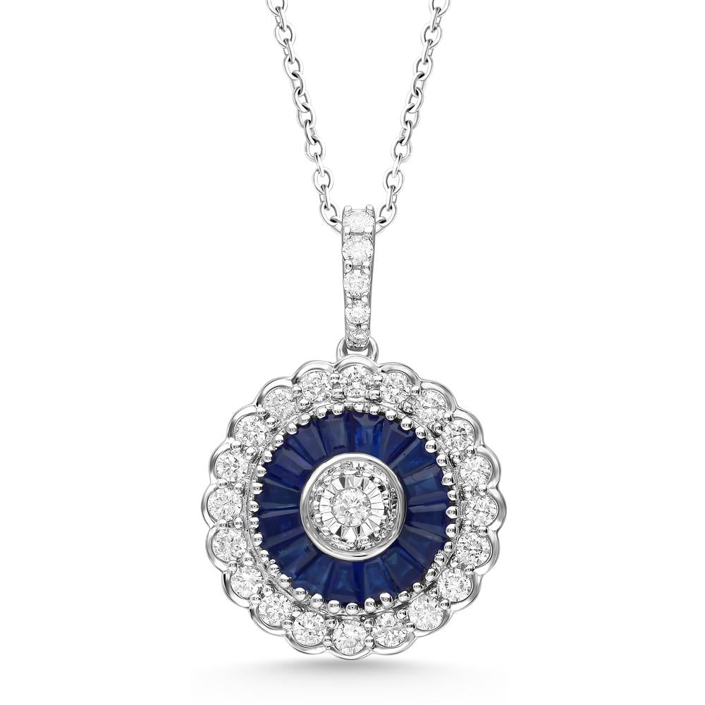 Luminous 14K White Gold Lab Diamond Pendant Necklace