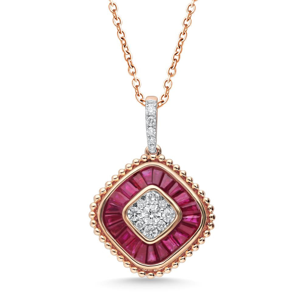 Elegant 14k White Gold 0.26CT Lab Diamond Pendant