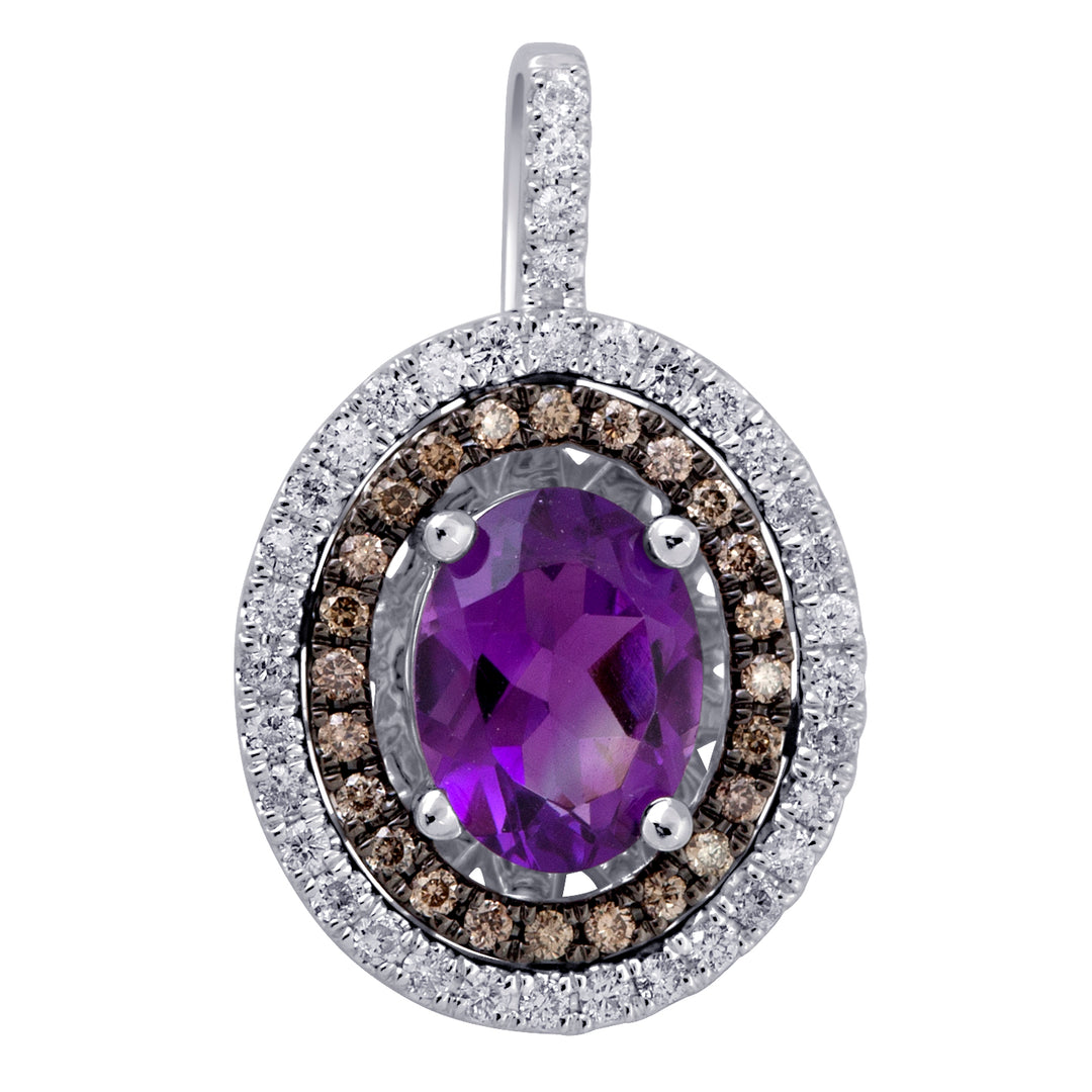 Refined 14K White Gold Lab-Created Diamond Pendant