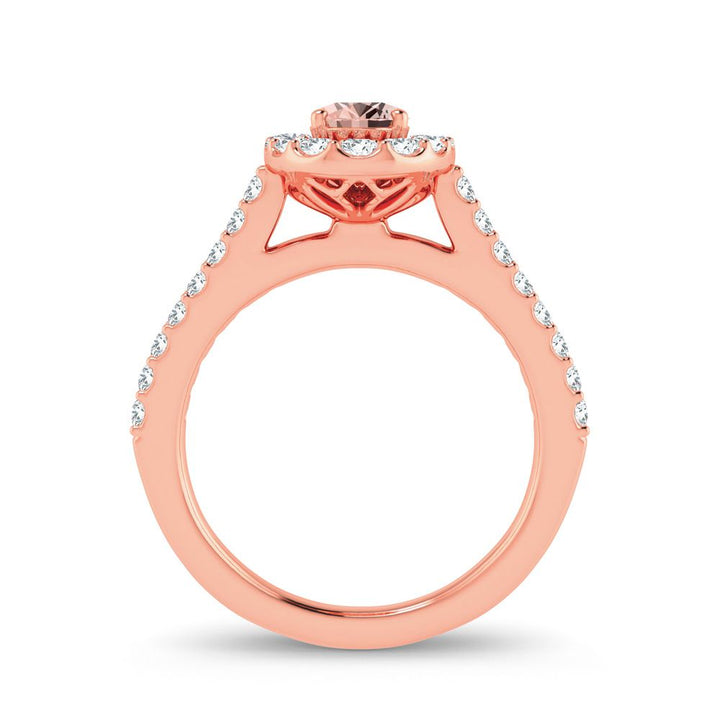14K 0.40CT Diamond Morganite Ring