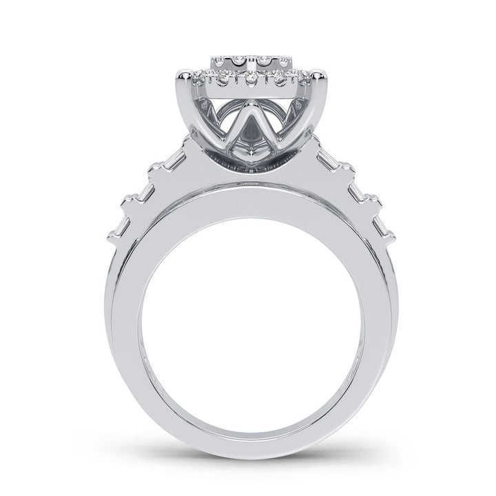 Brilliant 10k White Gold 1CT Lab Diamond Womens Fashion Ring