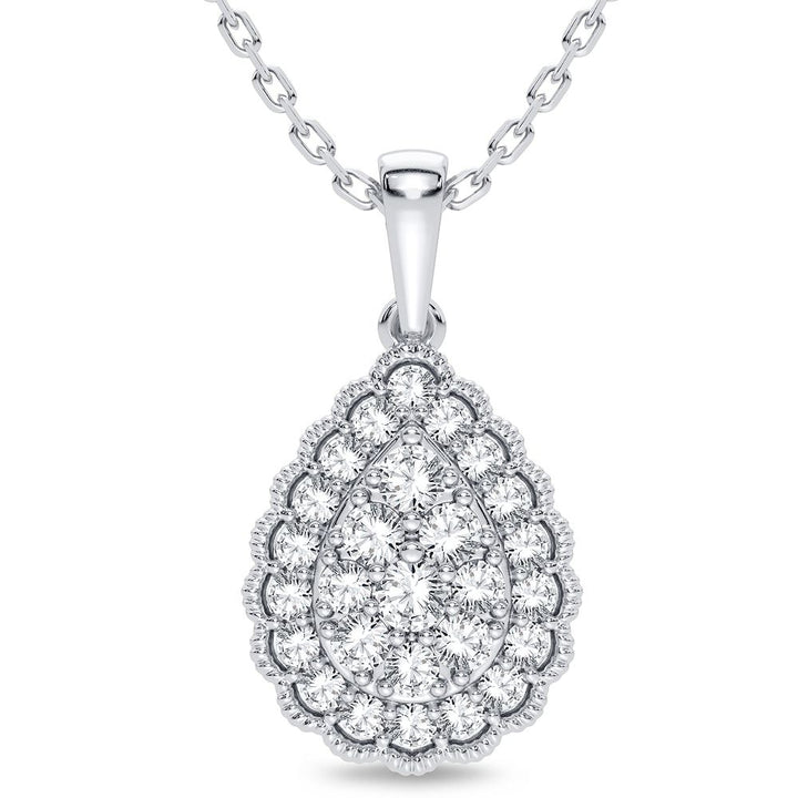 Luminous 14k White Gold Lab Diamond Pendant for Her
