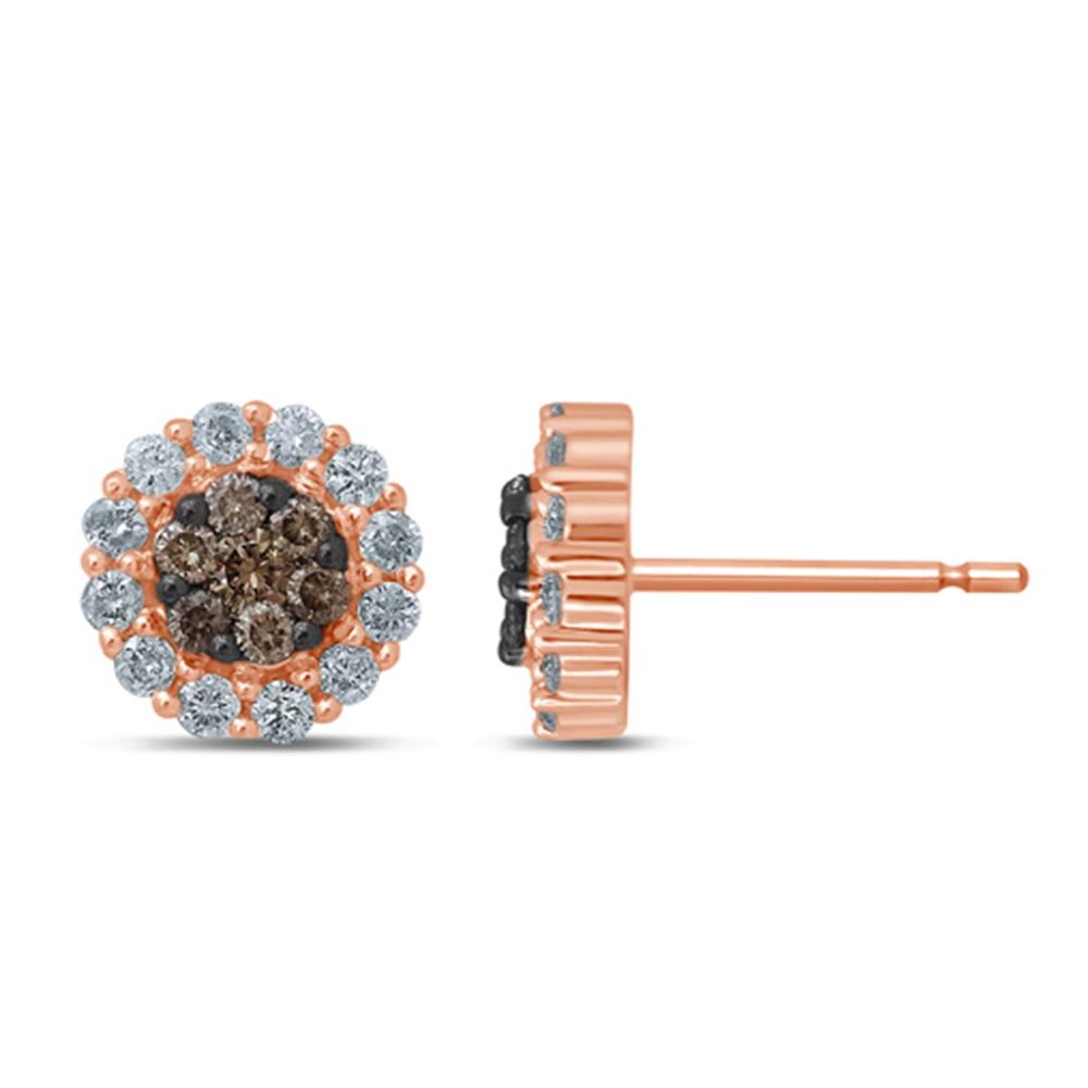 Rose Gold Lab Diamond Stud Earrings - Timeless Elegance
