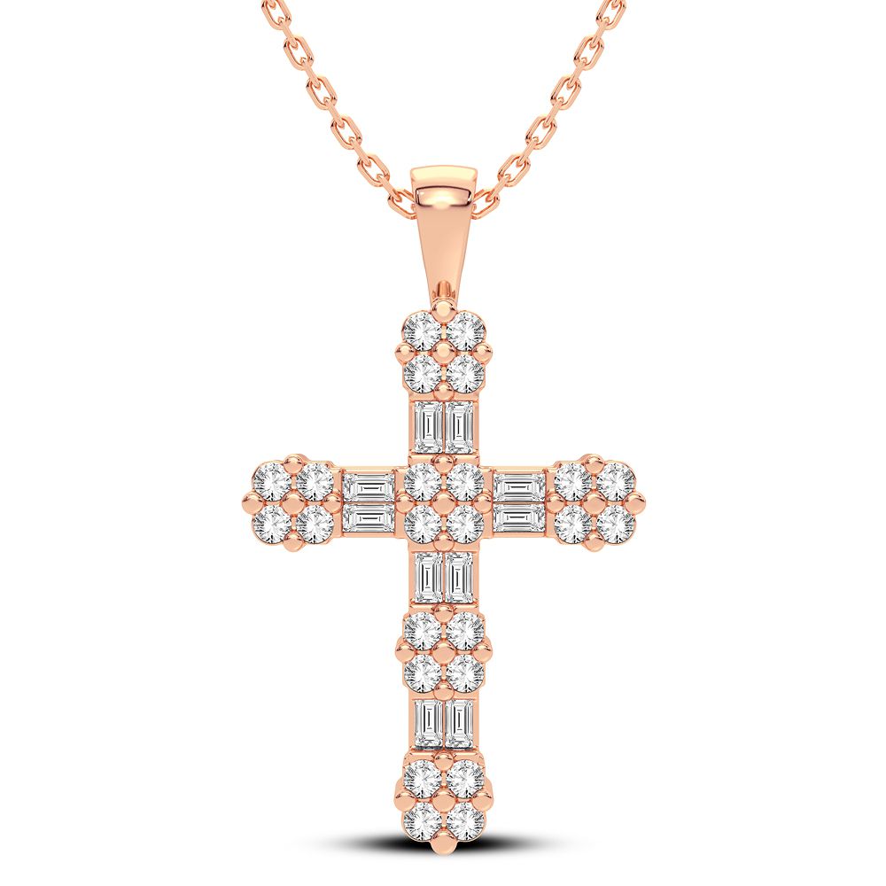 Delicate 14k Rose Gold 0.50CT Lab Diamond Pendant