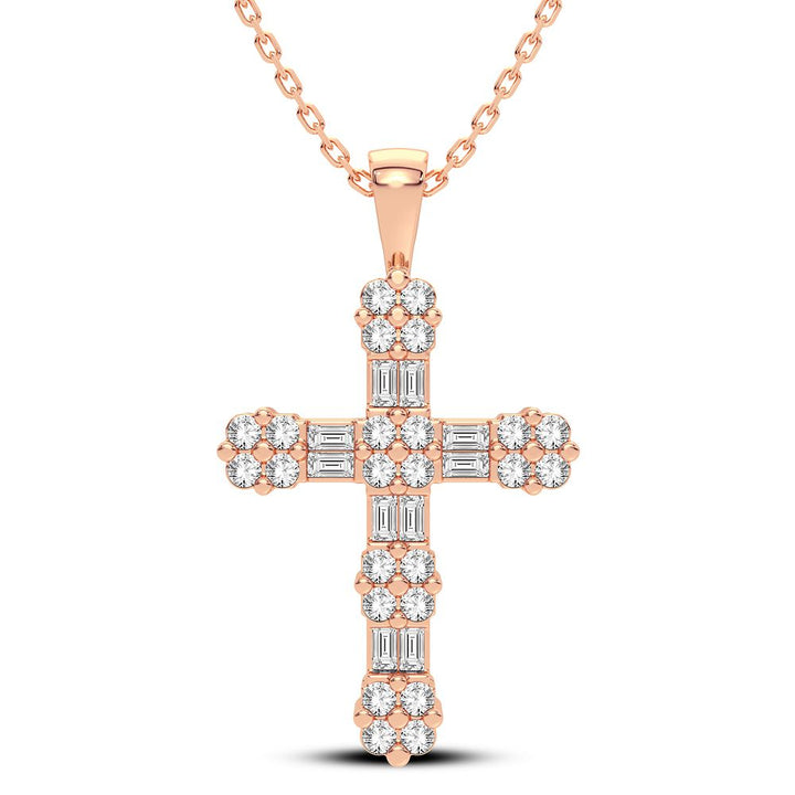 Delicate 14k Rose Gold 0.50CT Lab Diamond Pendant