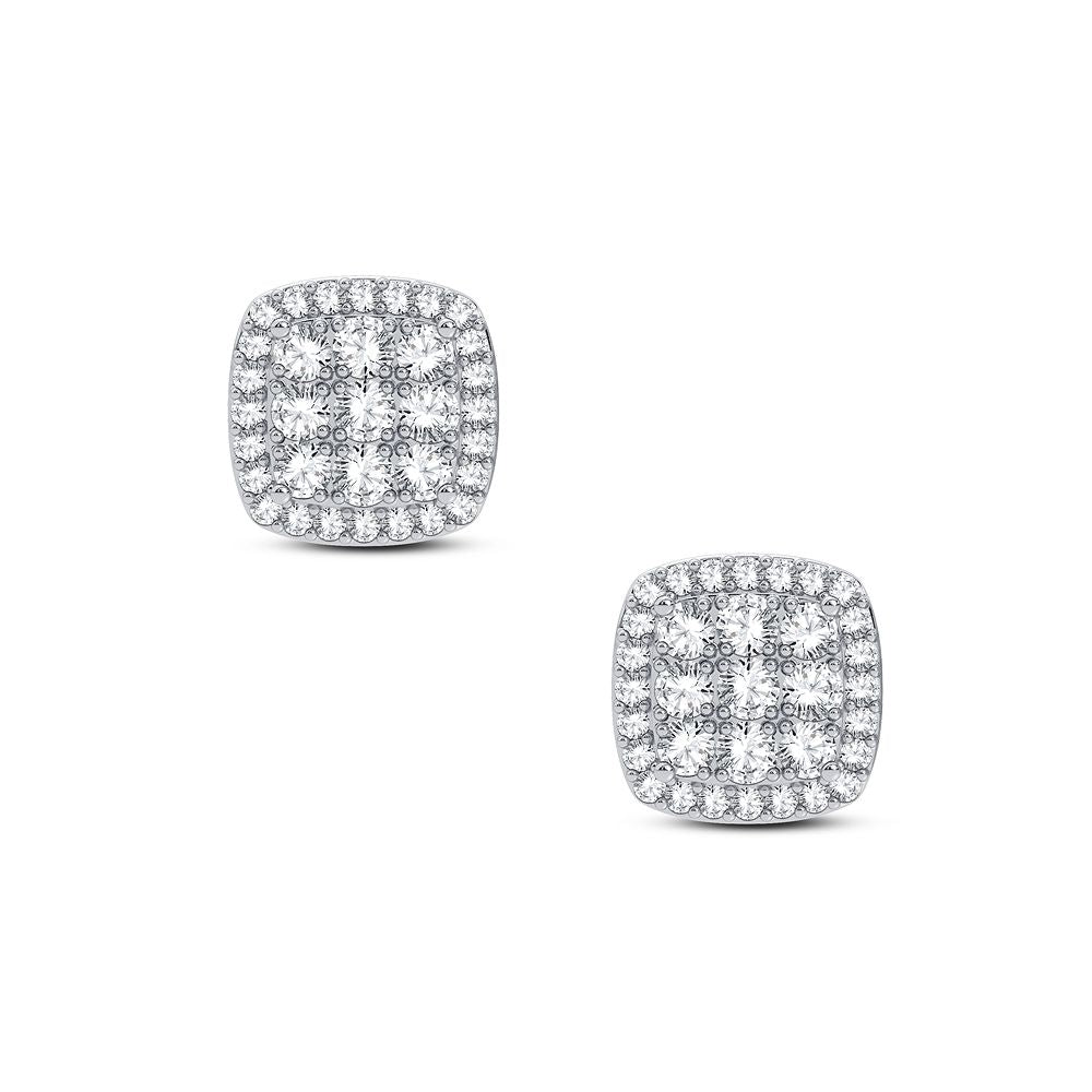 10k White Gold 0.55CT Lab Diamond Stud Earrings