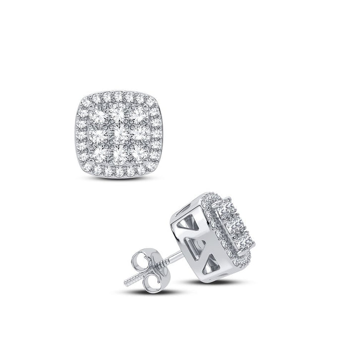 10k White Gold 0.55CT Lab Diamond Stud Earrings
