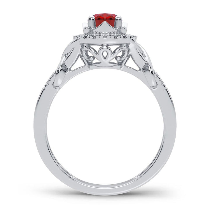 14K 0.16CT Diamond Ruby Ring