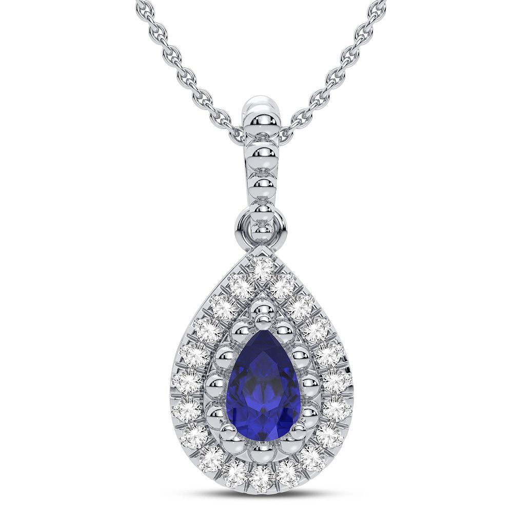 Elegant 14k White Gold 0.50CT Lab Diamond Pendant