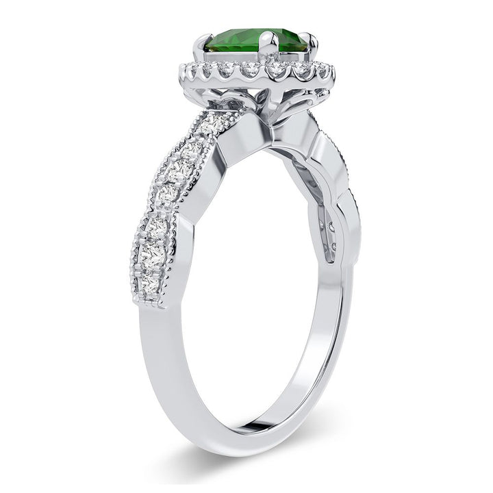 Chic 14K White Gold 0.28CT Lab Diamond Womens Ring