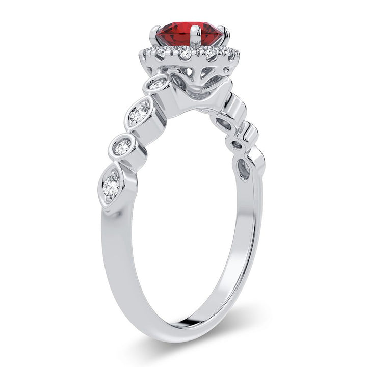 14K 0.25CT Diamond Ruby Ring