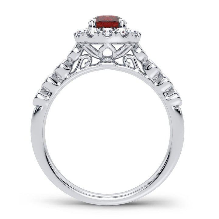 14K 0.36CT Diamond Ruby Ring