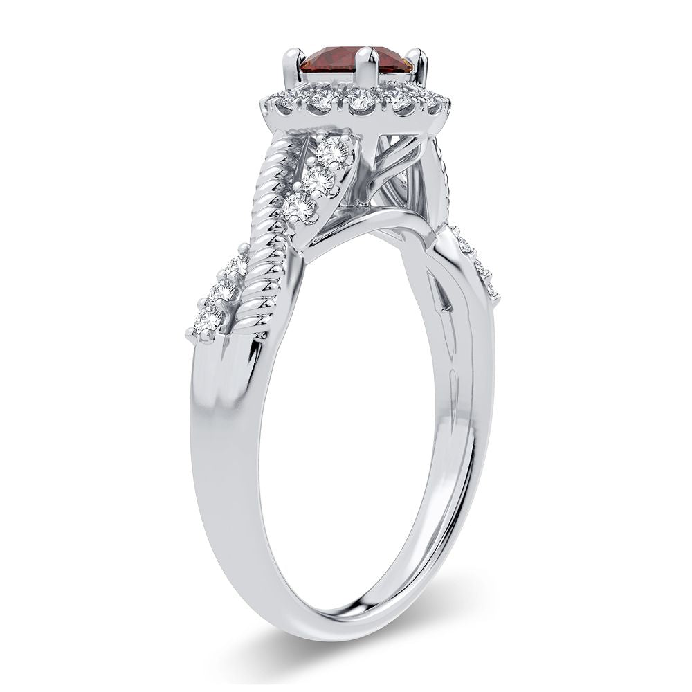 14K 0.25CT Diamond Ruby Ring