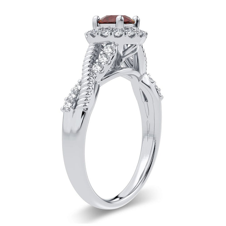 14K 0.25CT Diamond Ruby Ring