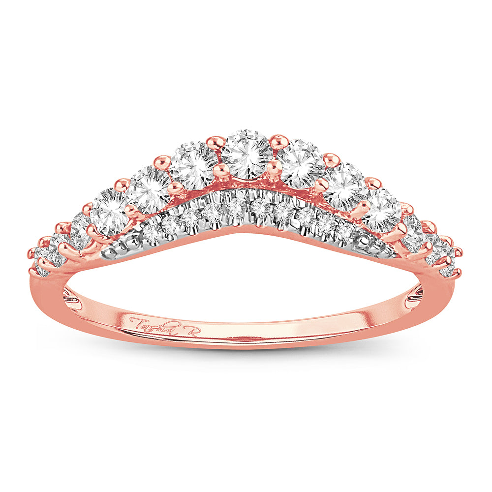 Romantic Rose Gold 0.50CT Lab Diamond Ring Enhancer