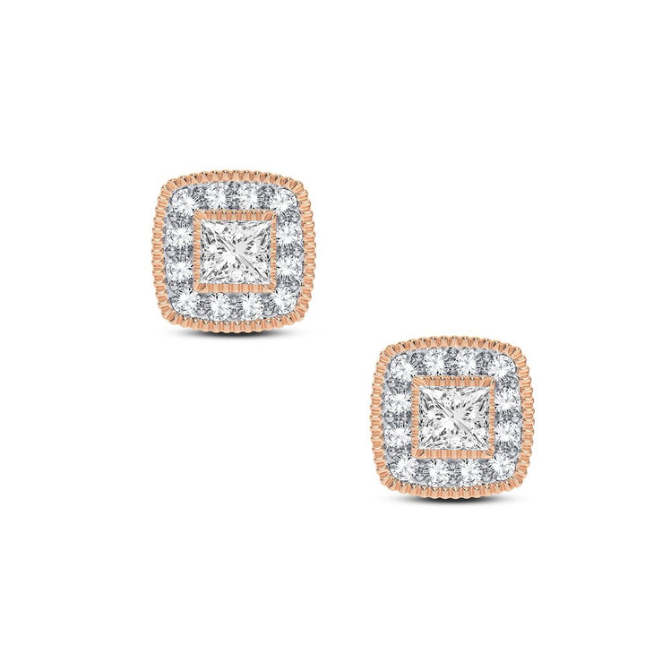 14k Rose Gold Lab Diamond Stud Earrings - 0.25CT Brilliance