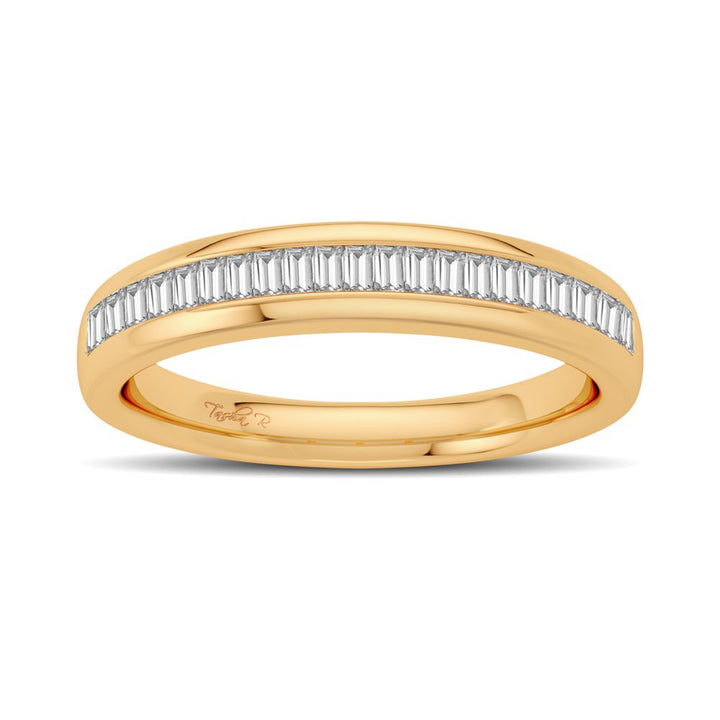 10K Yellow Gold Lab-Created Diamond Womens Fashion Band