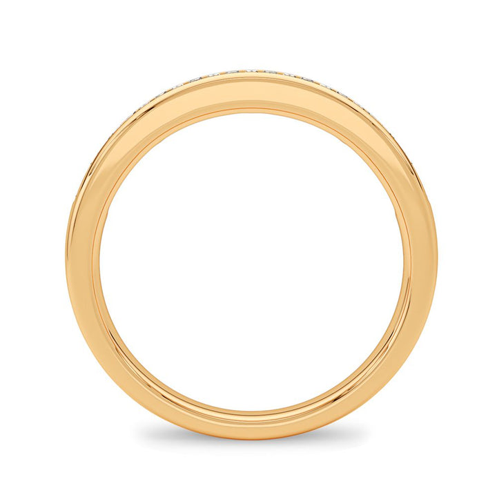 10K Yellow Gold Lab-Created Diamond Womens Fashion Band