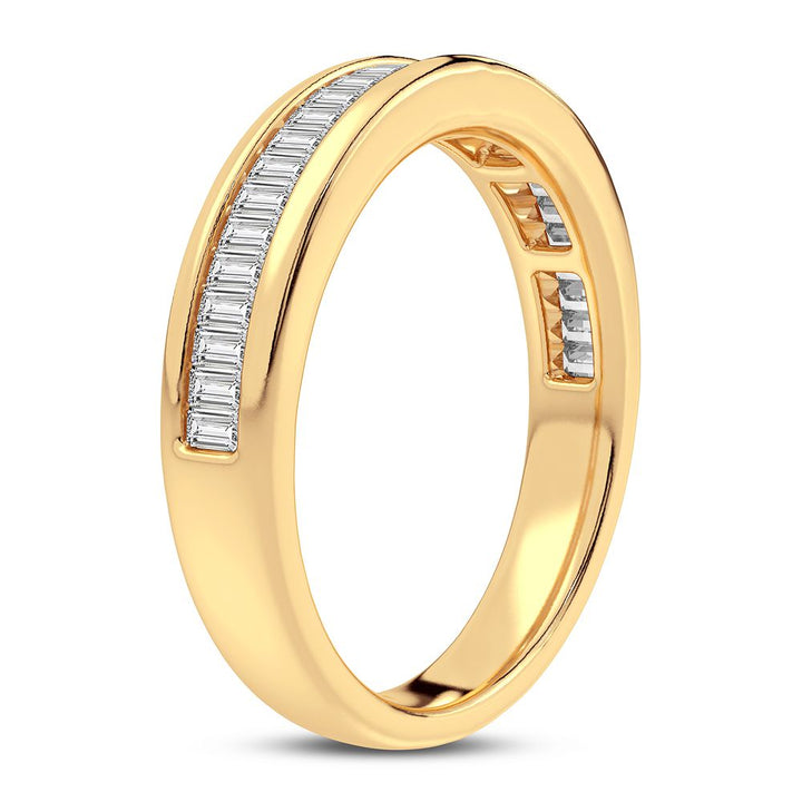 10K Yellow Gold 0.50CT Lab Diamond Womens Fashion Band
