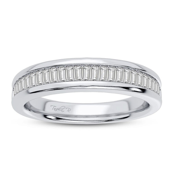 Chic 10k White Gold 0.50CT Lab Diamond Womens Ring