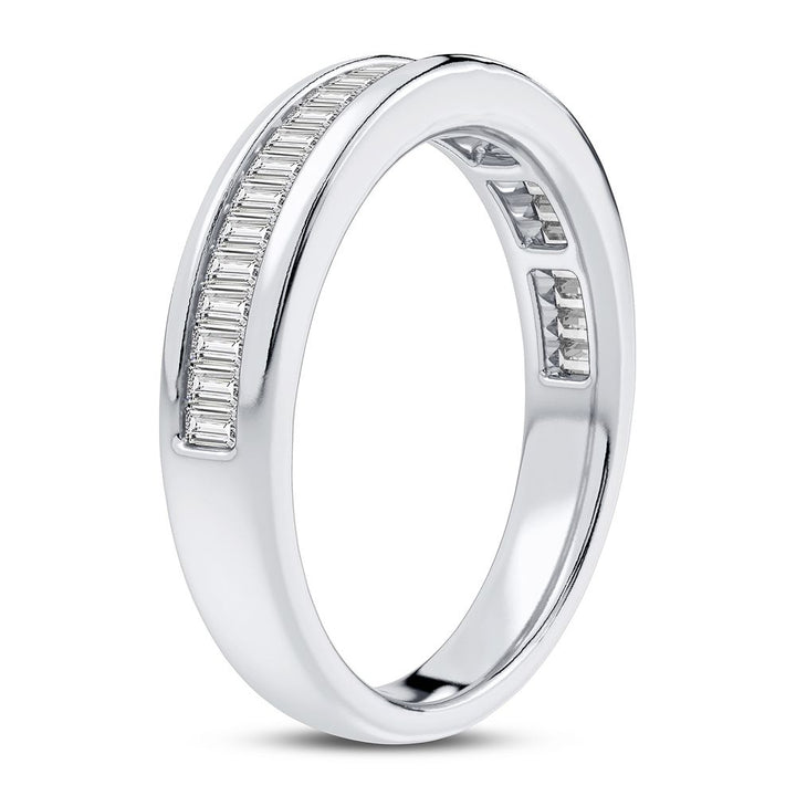 Chic 10k White Gold 0.50CT Lab Diamond Womens Ring