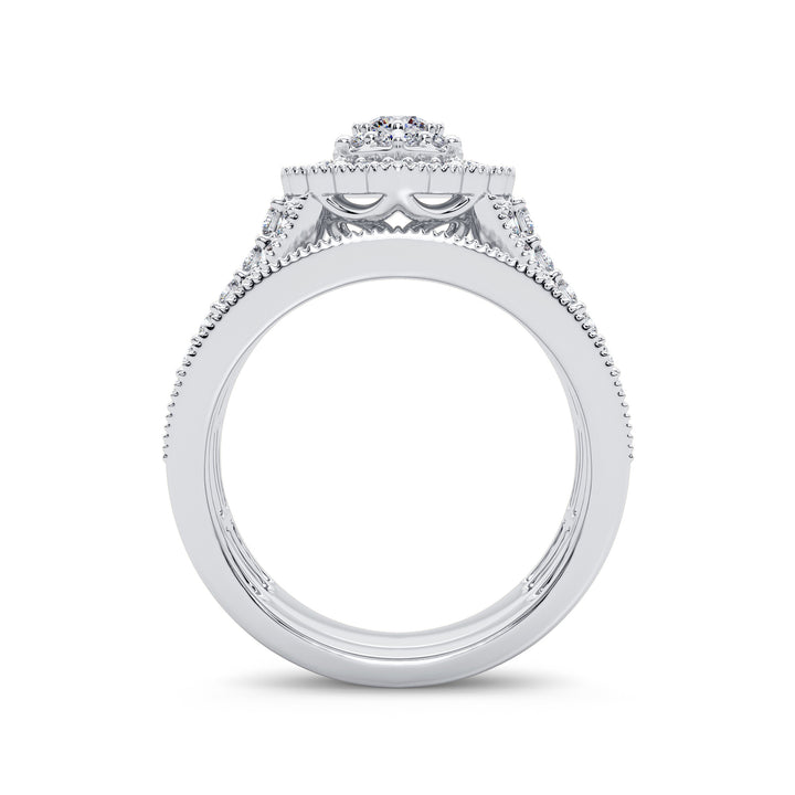 Brilliant 14K White Gold Lab Diamond Bridal Ring 2CT