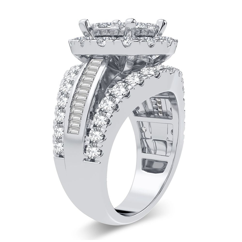 Brilliant 14k White Gold Lab Diamond Engagement Ring