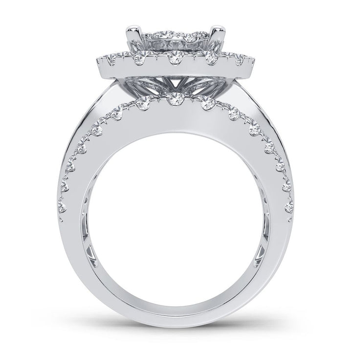 Brilliant 14k White Gold Lab Diamond Engagement Ring