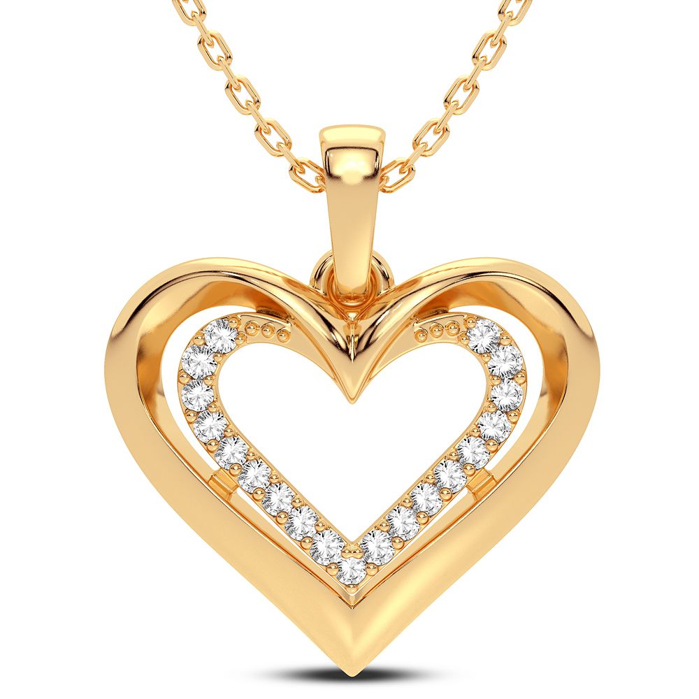 14K Yellow Gold Lab Diamond Pendant: Chic Everyday Elegance