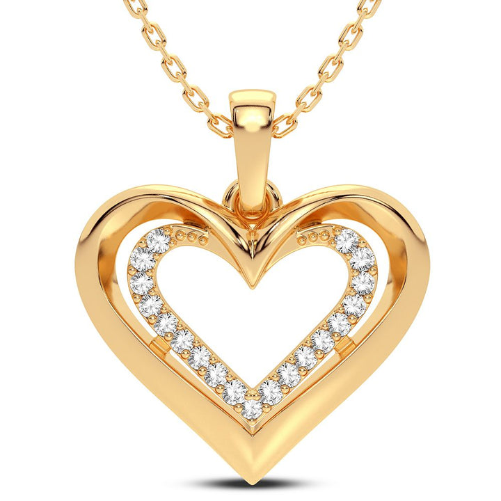 14K Yellow Gold Lab Diamond Pendant: Chic Everyday Elegance