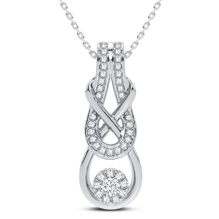 10k White Gold Lab Diamond Pendant: Chic Elegance