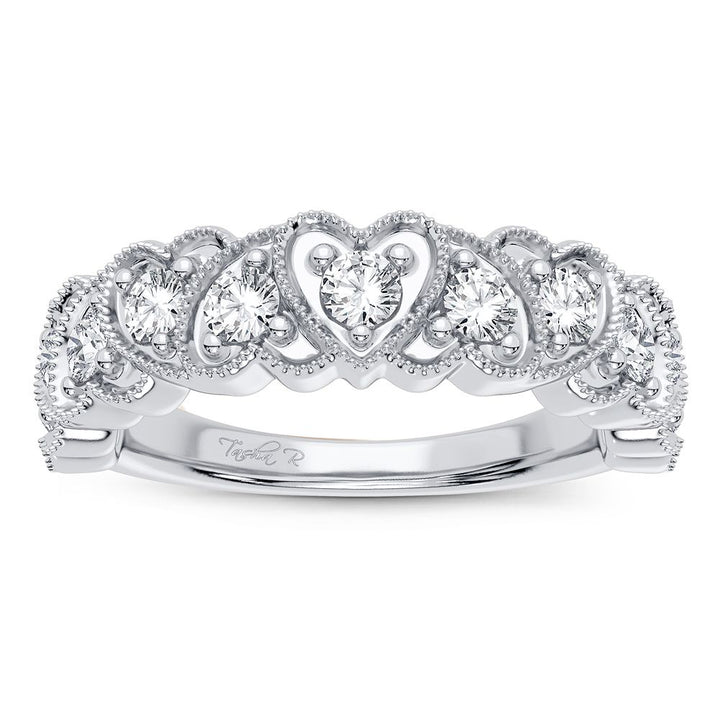 Chic 0.60CT Lab Diamond 14k White Gold Womens Band